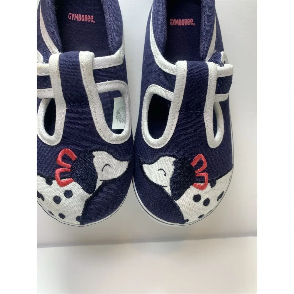 Gymboree Best in Show Navy‎ Blue Canvas Puppy Dog Shoes Size 10 Toddler